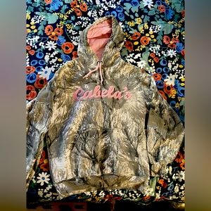 Camouflage and pink Cabelas hoodie